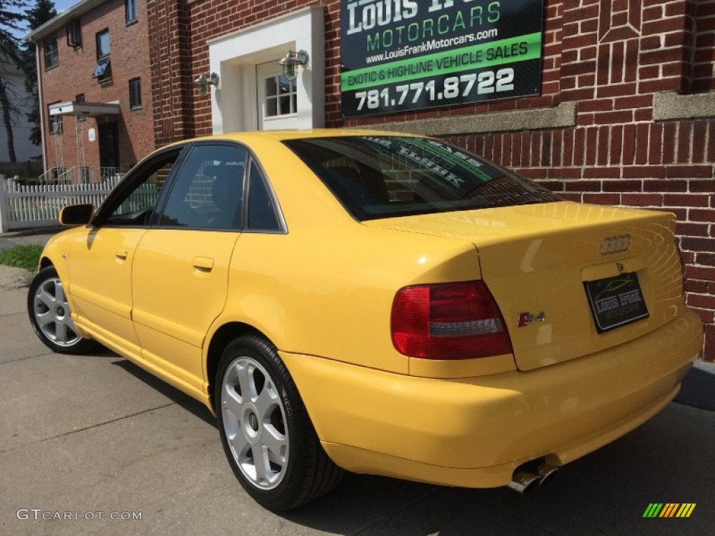 2001 S4 2.7T quattro Sedan - Imola Yellow / Onyx photo #3
