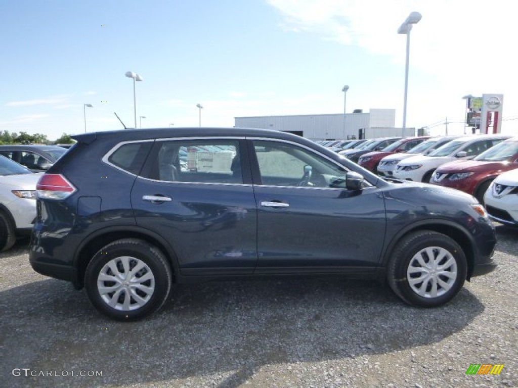 2015 Rogue S AWD - Arctic Blue Metallic / Charcoal photo #3