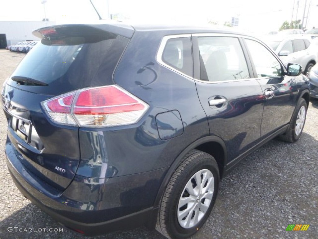 2015 Rogue S AWD - Arctic Blue Metallic / Charcoal photo #4