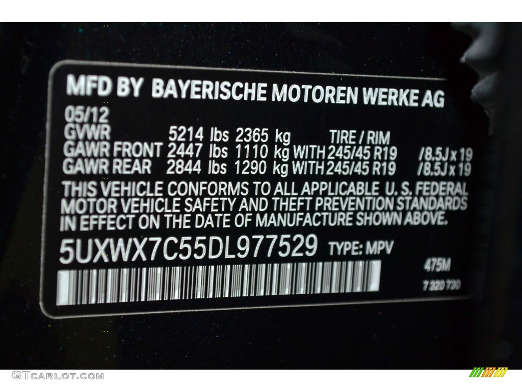 2013 X3 xDrive 35i - Black Sapphire Metallic / Oyster photo #11
