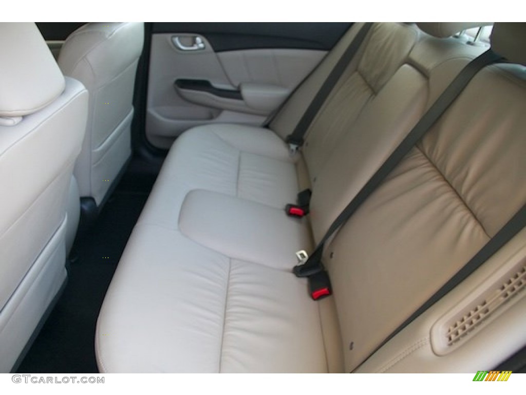 2015 Civic Hybrid-L Sedan - Taffeta White / Beige photo #4