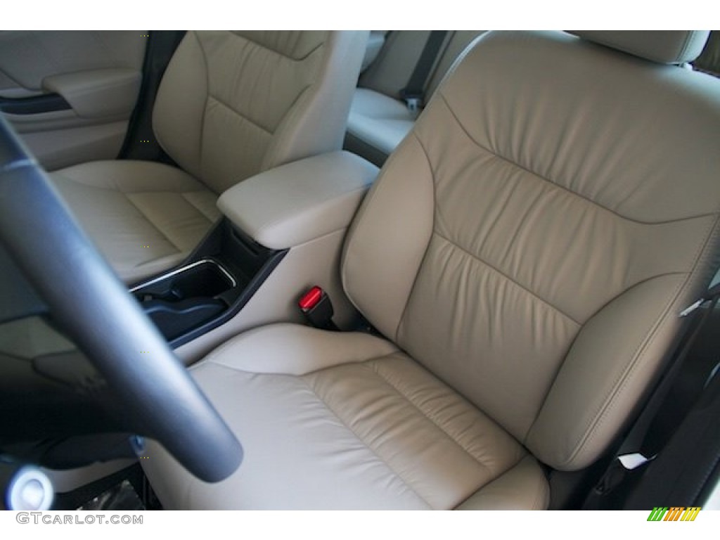2015 Civic Hybrid-L Sedan - Taffeta White / Beige photo #12