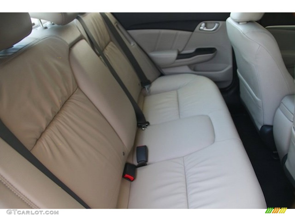 2015 Civic Hybrid-L Sedan - Taffeta White / Beige photo #14