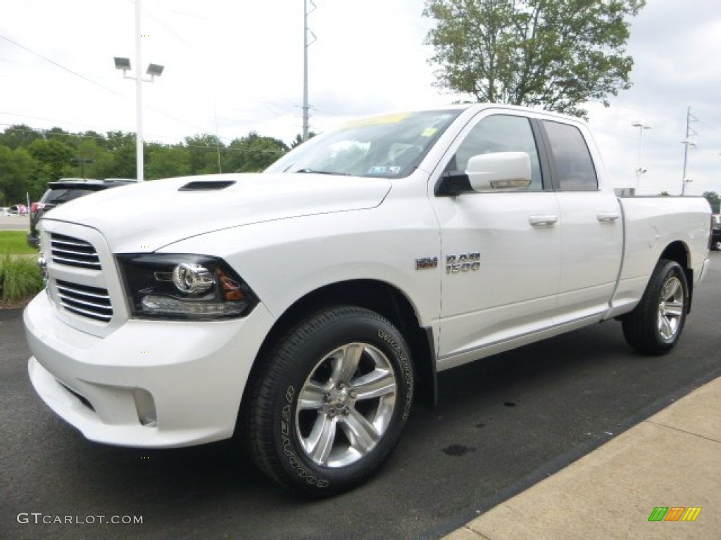 2013 1500 Sport Quad Cab 4x4 - Bright White / Black photo #4