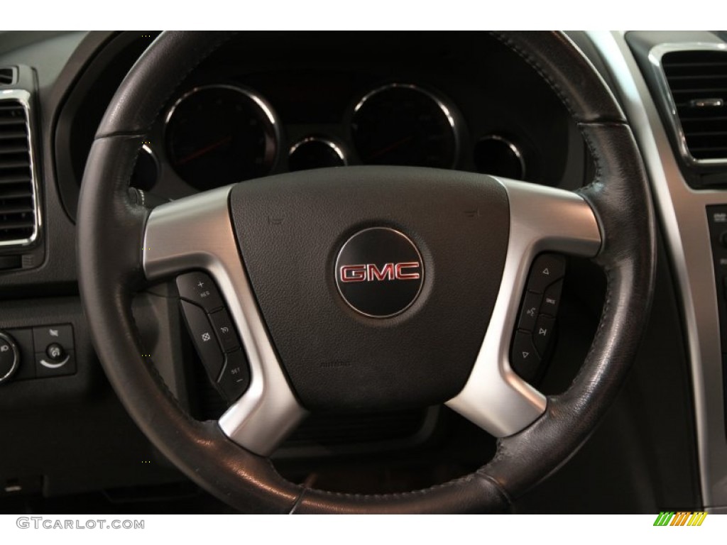 2008 GMC Acadia SLE AWD Ebony Steering Wheel Photo #105547986