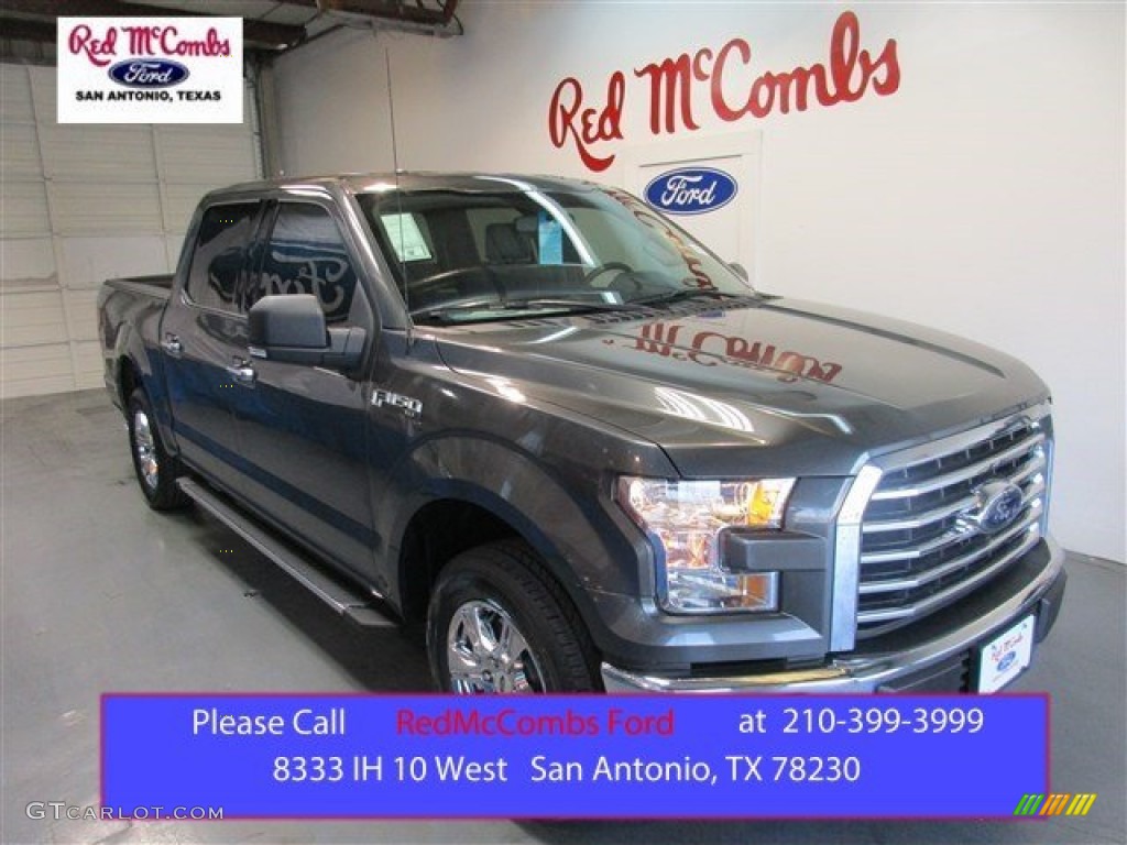2015 F150 XLT SuperCrew - Magnetic Metallic / Medium Earth Gray photo #1