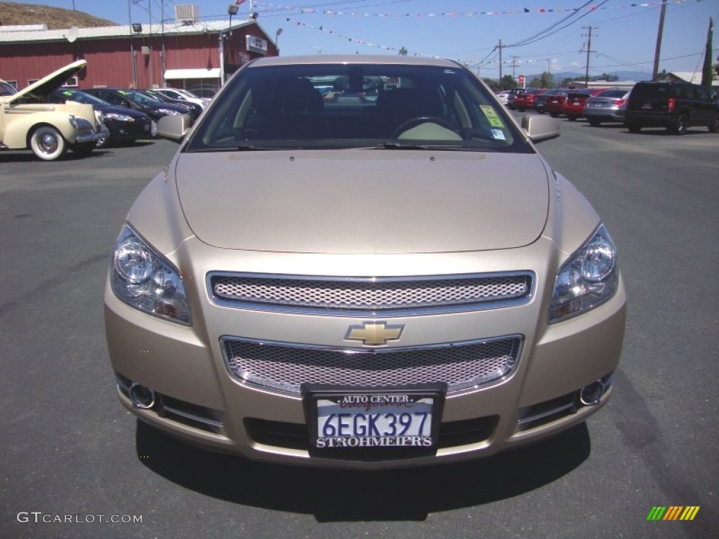 2008 Malibu LTZ Sedan - Sandstone Metallic / Cocoa/Cashmere Beige photo #2