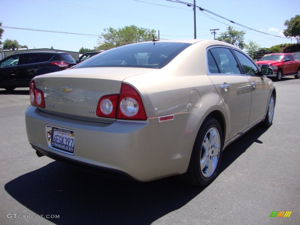 2008 Malibu LTZ Sedan - Sandstone Metallic / Cocoa/Cashmere Beige photo #7