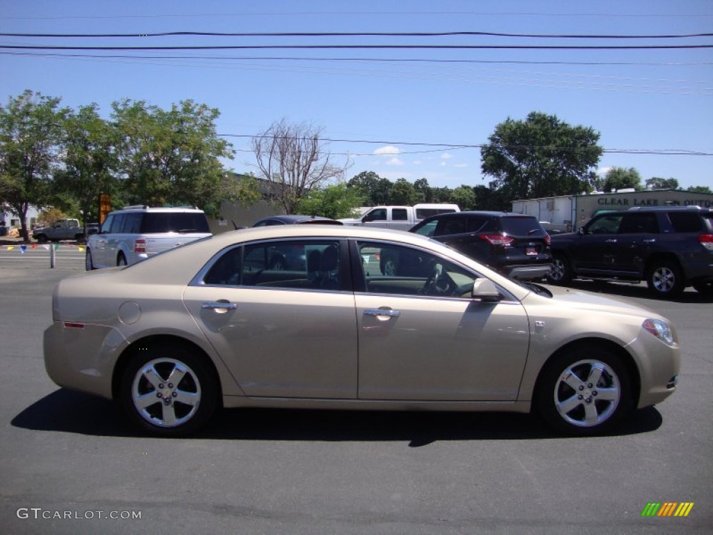 2008 Malibu LTZ Sedan - Sandstone Metallic / Cocoa/Cashmere Beige photo #8