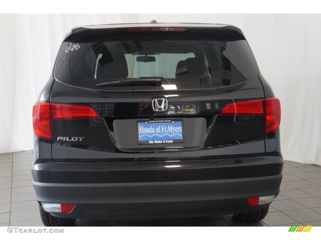 2016 Pilot EX-L - Crystal Black Pearl / Gray photo #7