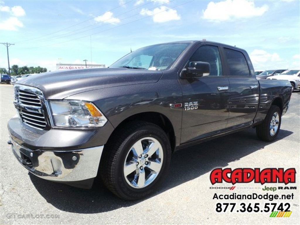 2015 1500 Big Horn Crew Cab 4x4 - Granite Crystal Metallic / Black/Diesel Gray photo #1