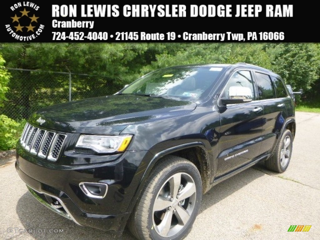 2015 Grand Cherokee Overland 4x4 - Black Forest Green Pearl / Brown/Light Frost Beige photo #1