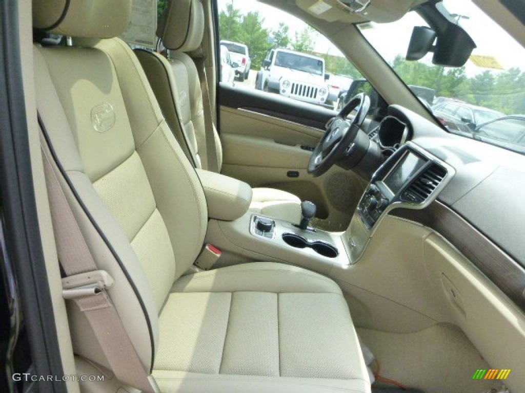 2015 Grand Cherokee Overland 4x4 - Black Forest Green Pearl / Brown/Light Frost Beige photo #7
