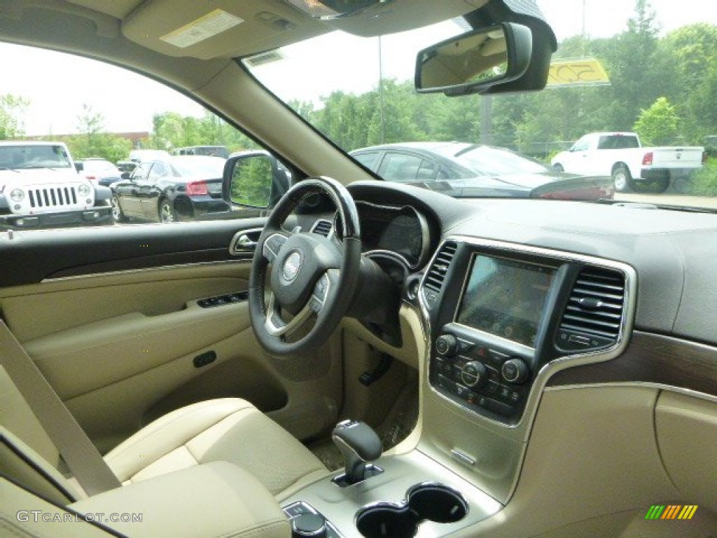 2015 Grand Cherokee Overland 4x4 - Black Forest Green Pearl / Brown/Light Frost Beige photo #8