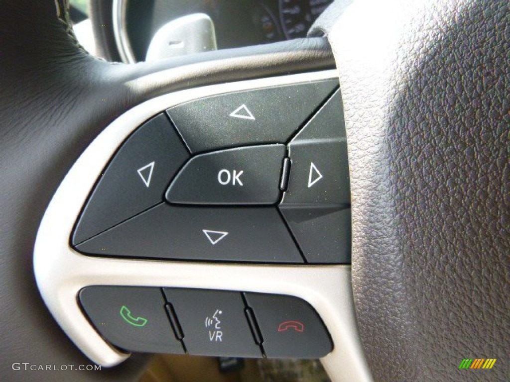 2015 Grand Cherokee Overland 4x4 - Black Forest Green Pearl / Brown/Light Frost Beige photo #19