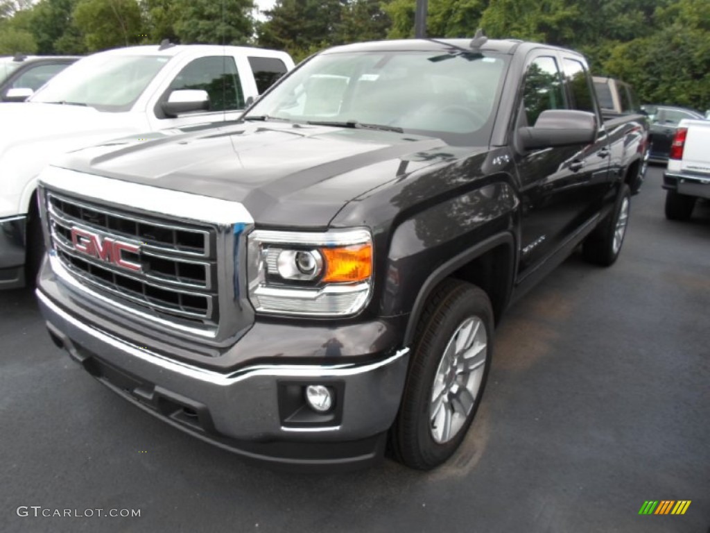 2015 Sierra 1500 SLE Double Cab 4x4 - Iridium Metallic / Jet Black photo #1