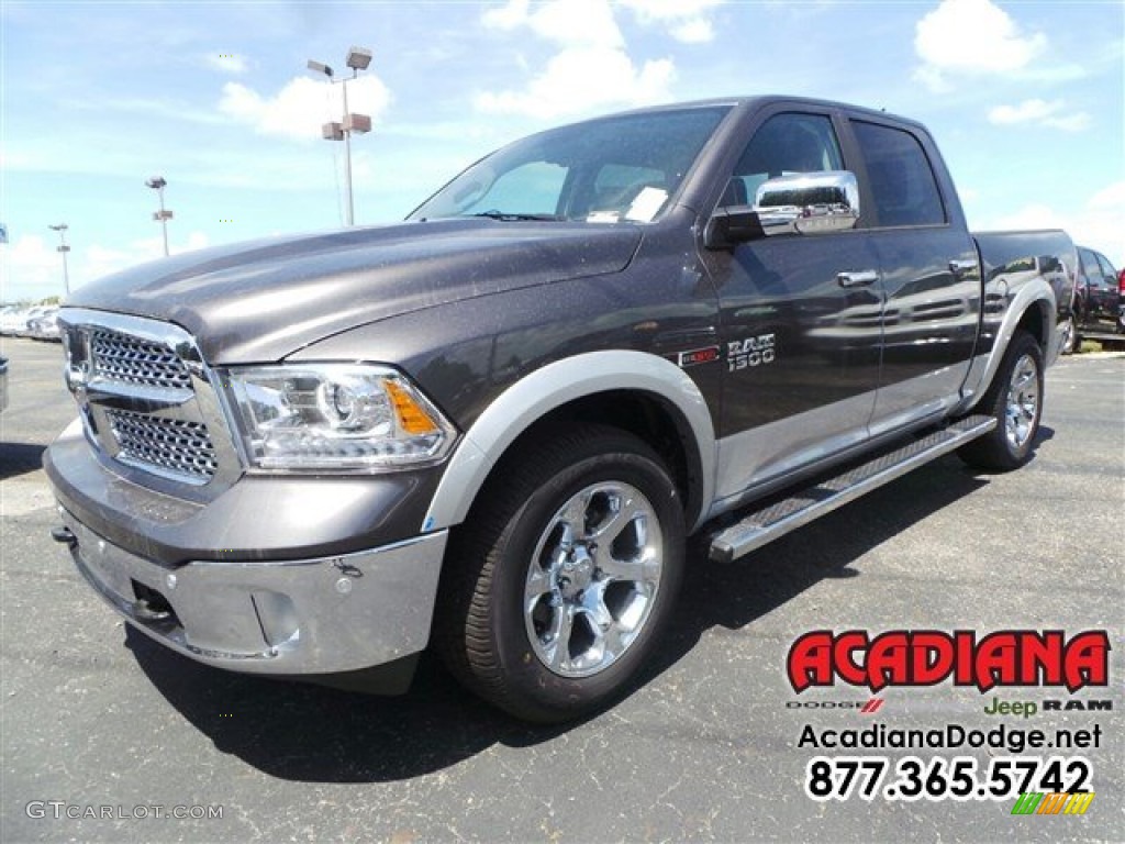 2015 1500 Laramie Crew Cab 4x4 - Granite Crystal Metallic / Black photo #1