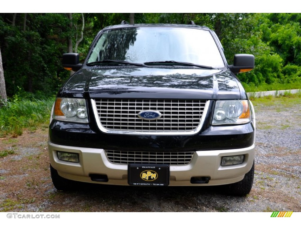 2005 Expedition Eddie Bauer 4x4 - Black Clearcoat / Medium Parchment photo #2