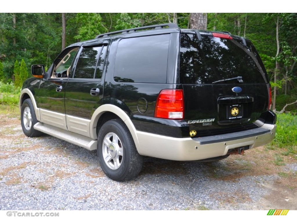2005 Expedition Eddie Bauer 4x4 - Black Clearcoat / Medium Parchment photo #4