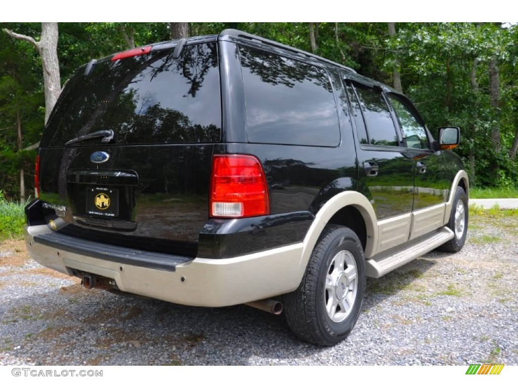 2005 Expedition Eddie Bauer 4x4 - Black Clearcoat / Medium Parchment photo #9