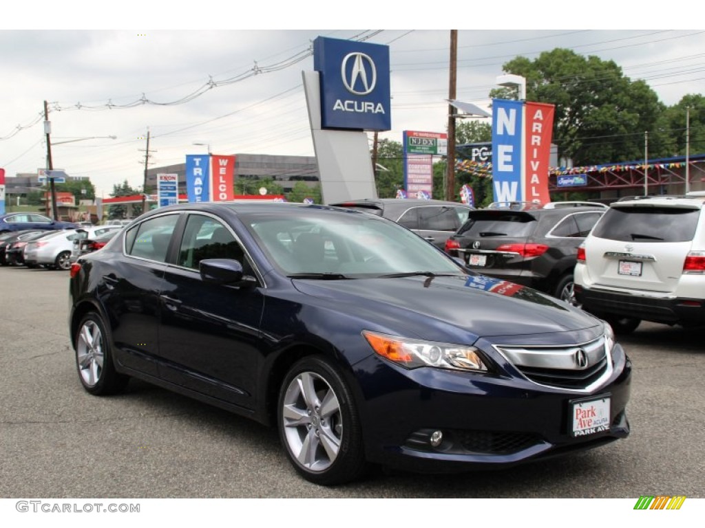 2013 ILX 2.0L Premium - Fathom Blue Pearl / Ebony photo #1