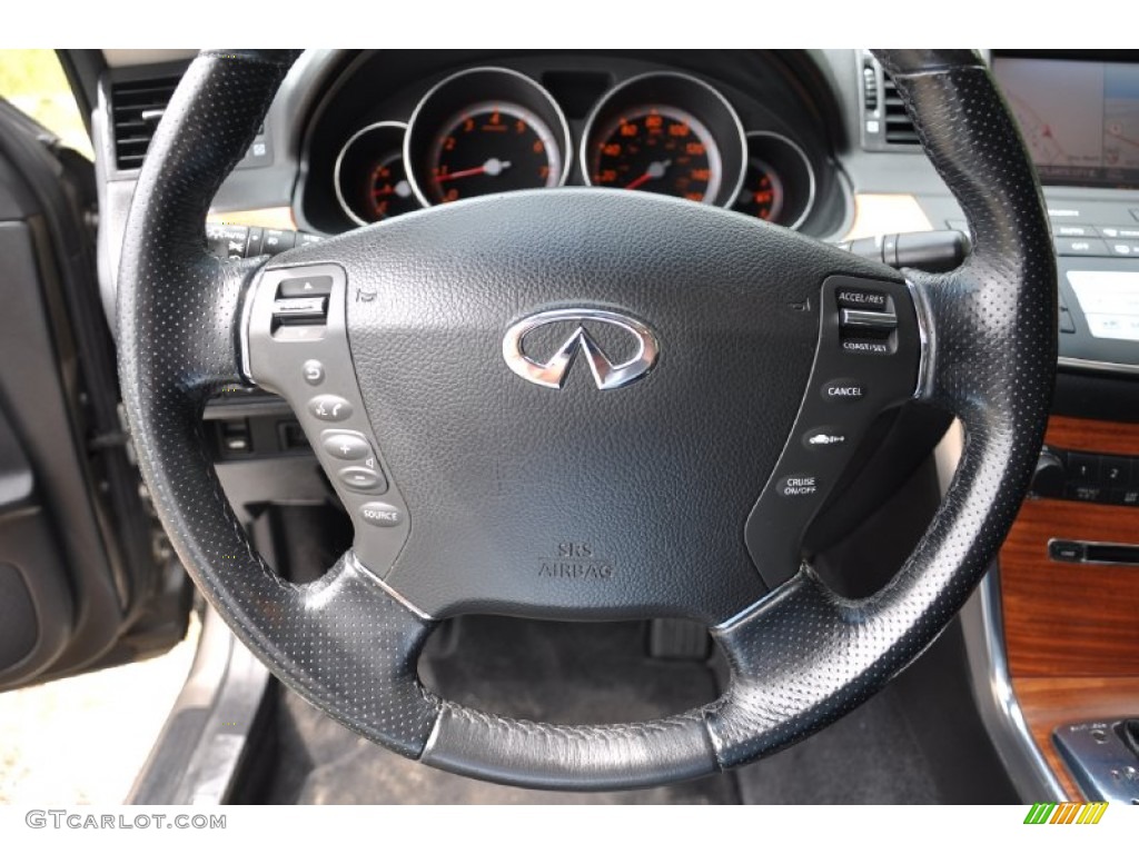 2006 Infiniti M 35x Sedan Graphite Steering Wheel Photo #105557577
