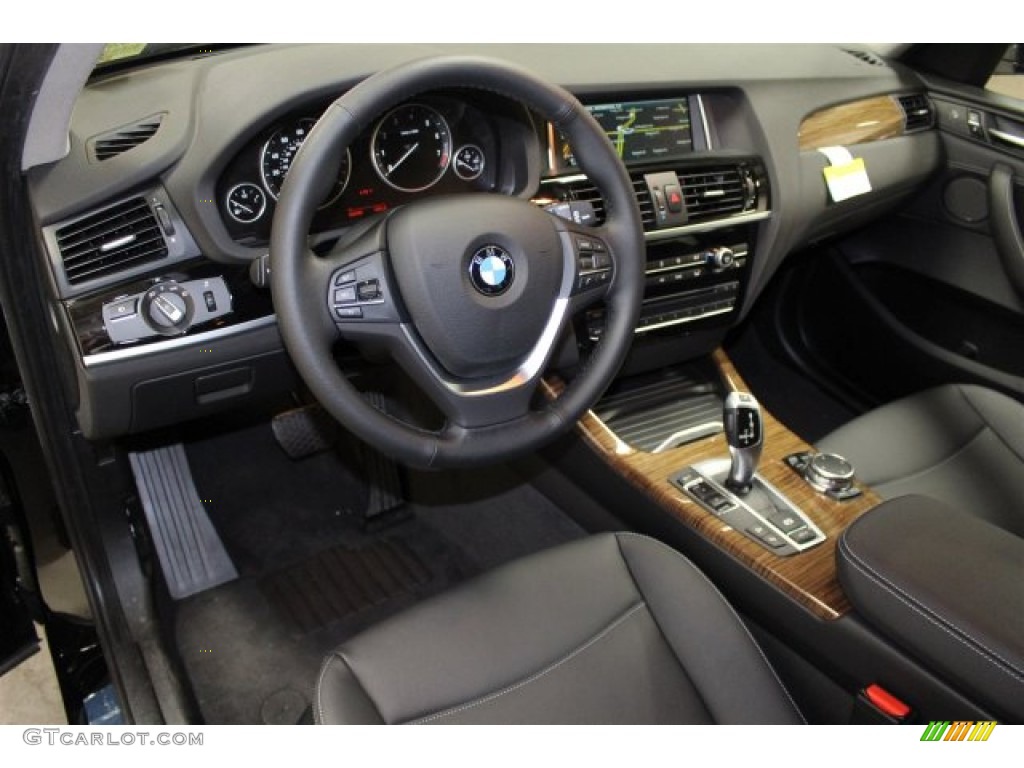 Black Interior 2016 BMW X3 xDrive35i Photo #105557925