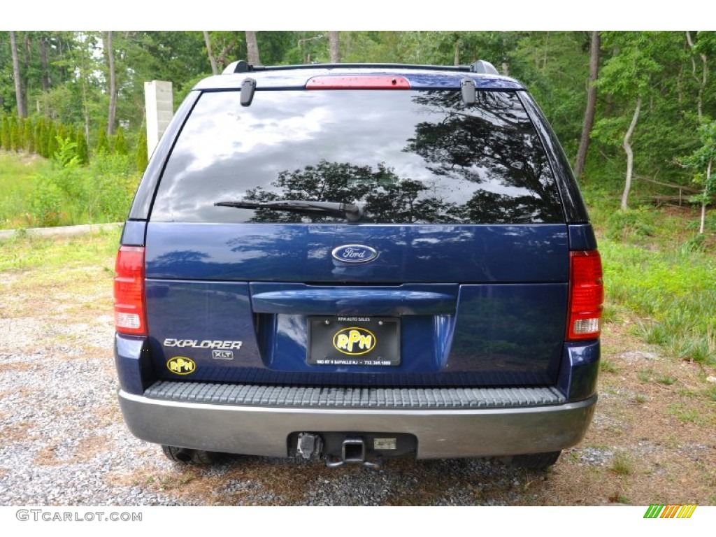 2004 Explorer XLT 4x4 - Dark Blue Pearl Metallic / Gray photo #5