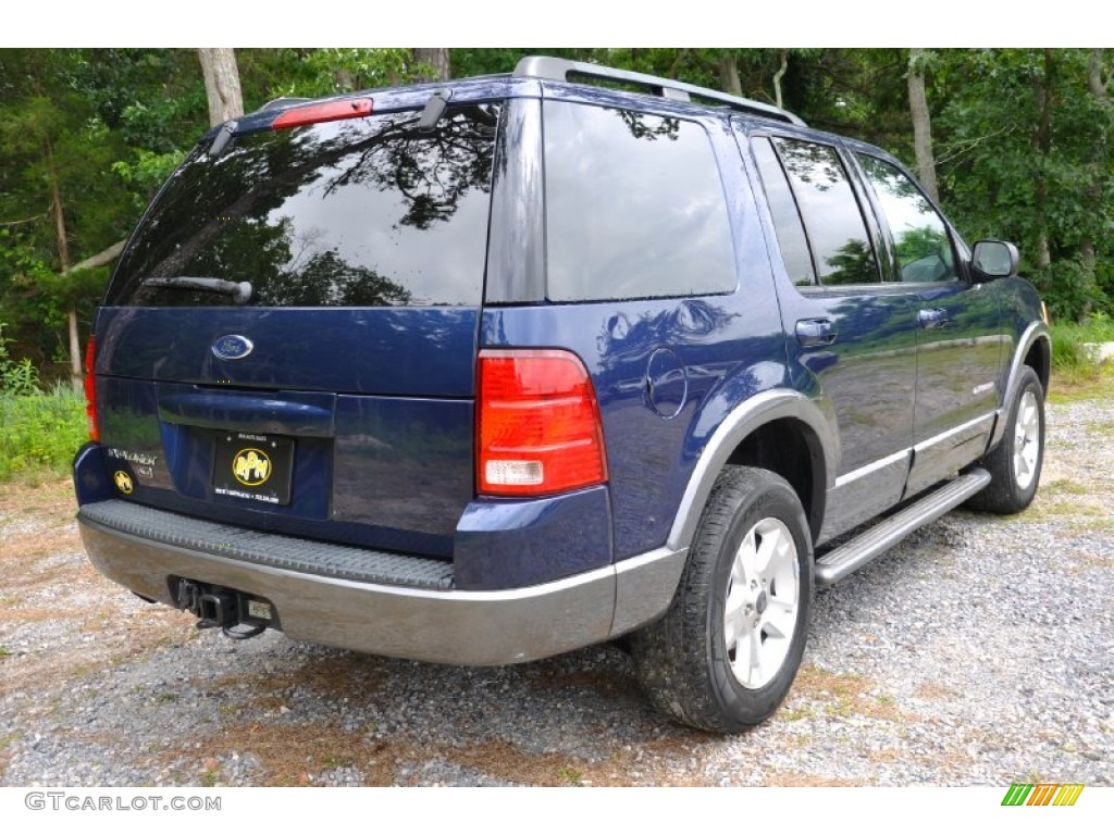 2004 Explorer XLT 4x4 - Dark Blue Pearl Metallic / Gray photo #7