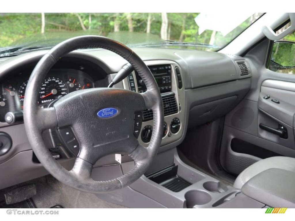 2004 Explorer XLT 4x4 - Dark Blue Pearl Metallic / Gray photo #17
