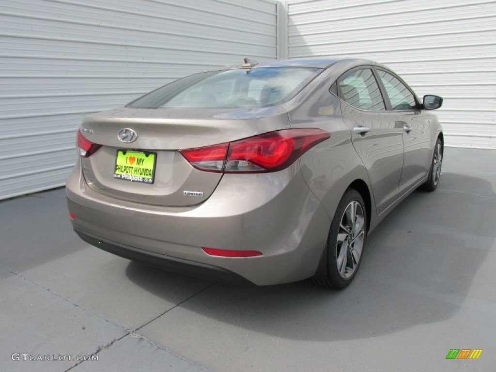 2016 Elantra Limited - Desert Bronze / Black photo #4