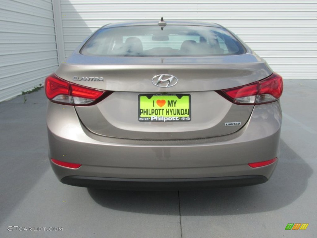 2016 Elantra Limited - Desert Bronze / Black photo #5