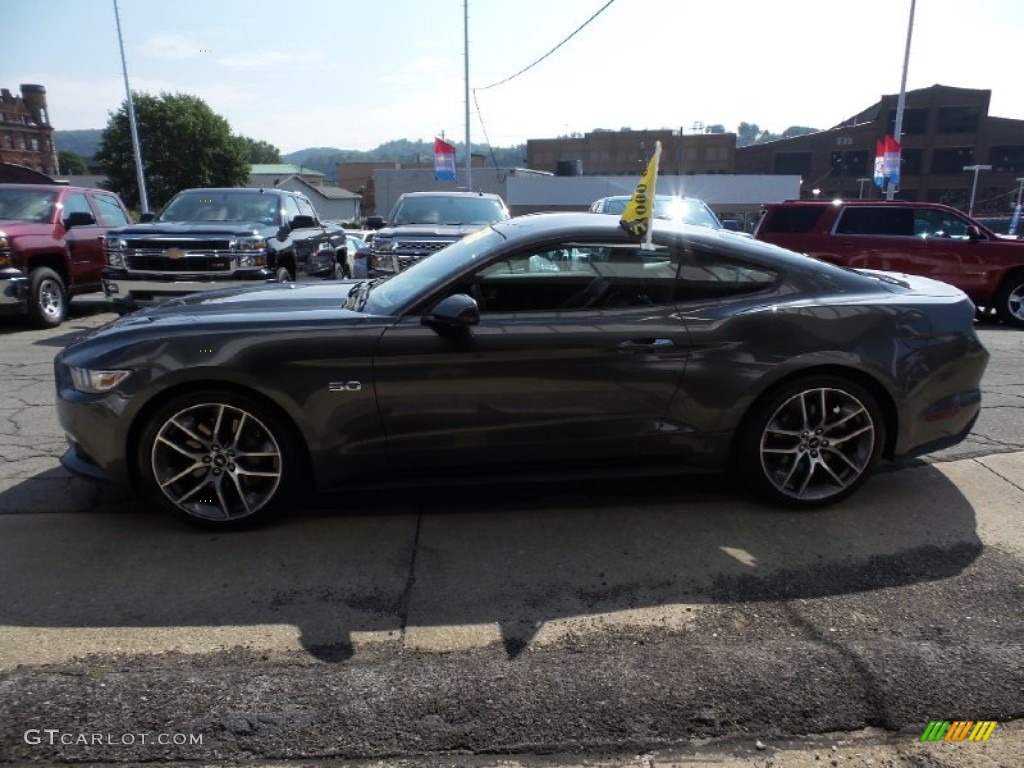 2015 Mustang GT Coupe - Magnetic Metallic / Dark Saddle photo #6