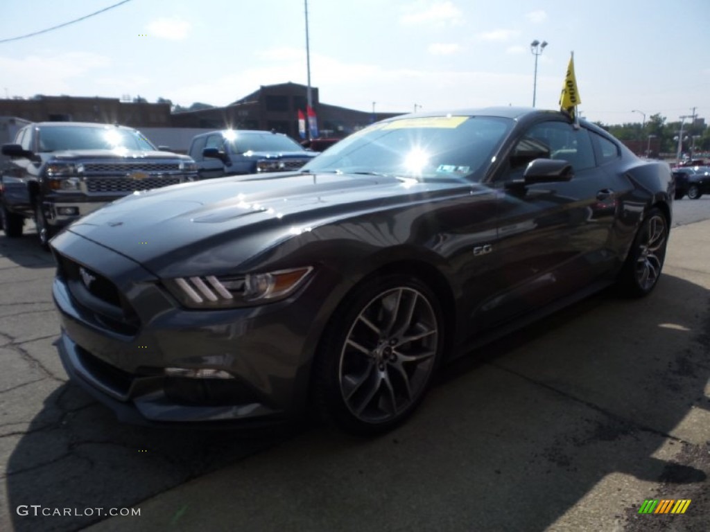 2015 Mustang GT Coupe - Magnetic Metallic / Dark Saddle photo #7