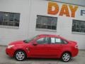 2008 Vermillion Red Ford Focus SES Sedan  photo #2