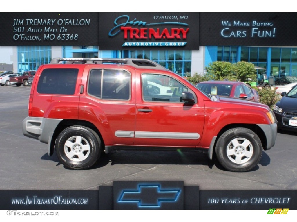 2006 Xterra S - Red Brawn Pearl / Steel/Graphite photo #1