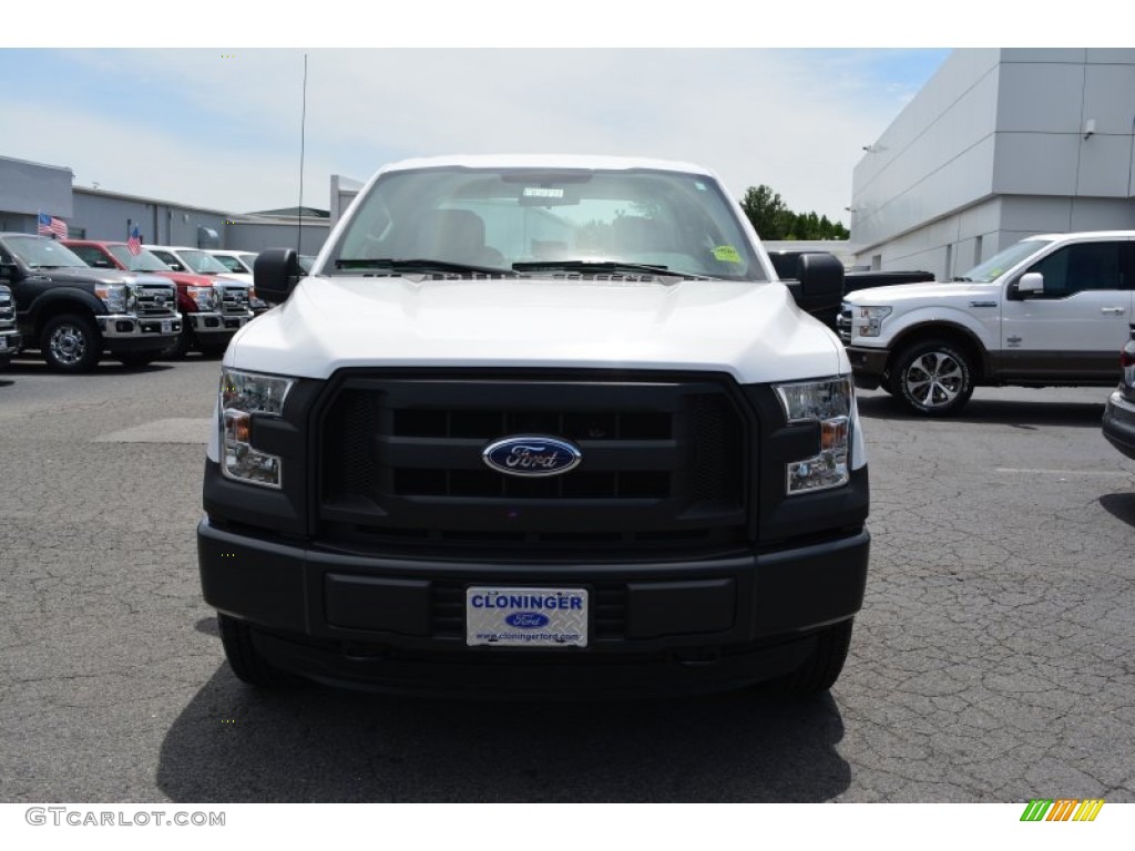 2015 F150 XL SuperCab 4x4 - Oxford White / Medium Earth Gray photo #4