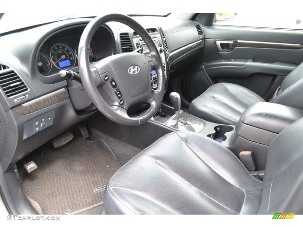 Black Interior 2007 Hyundai Santa Fe Limited 4WD Photo #105565686