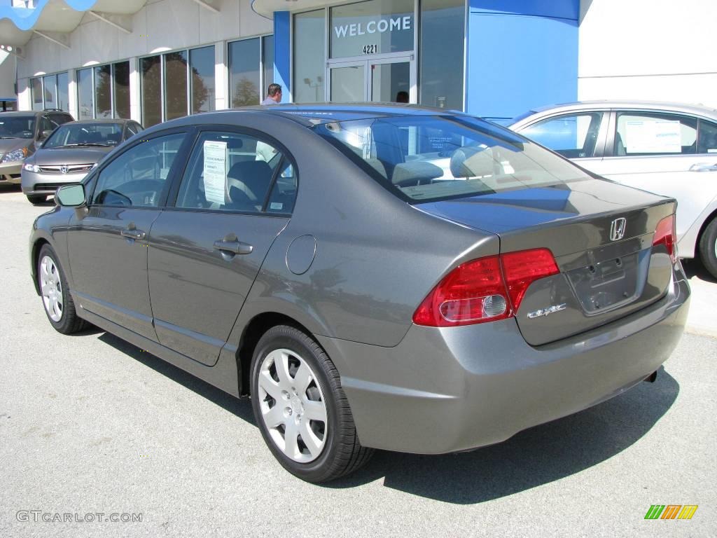 2006 Civic LX Sedan - Galaxy Gray Metallic / Gray photo #4