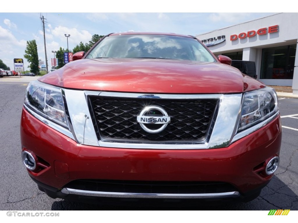 2014 Pathfinder SL - Cayenne Red / Almond photo #2