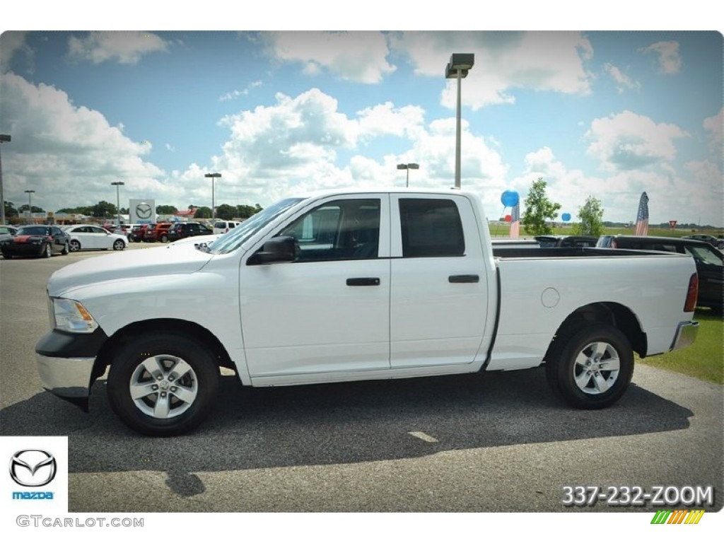 2013 1500 Tradesman Quad Cab - Bright White / Black/Diesel Gray photo #2