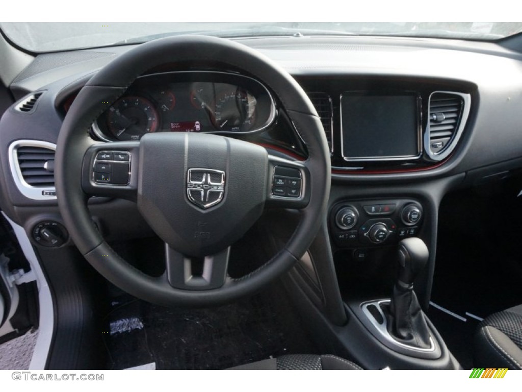 2015 Dart SXT - Bright White / Black/Light Tungsten Accent Stitching photo #10