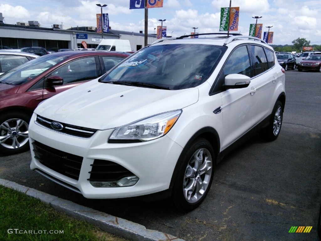 2014 Escape Titanium 2.0L EcoBoost 4WD - White Platinum / Medium Light Stone photo #3