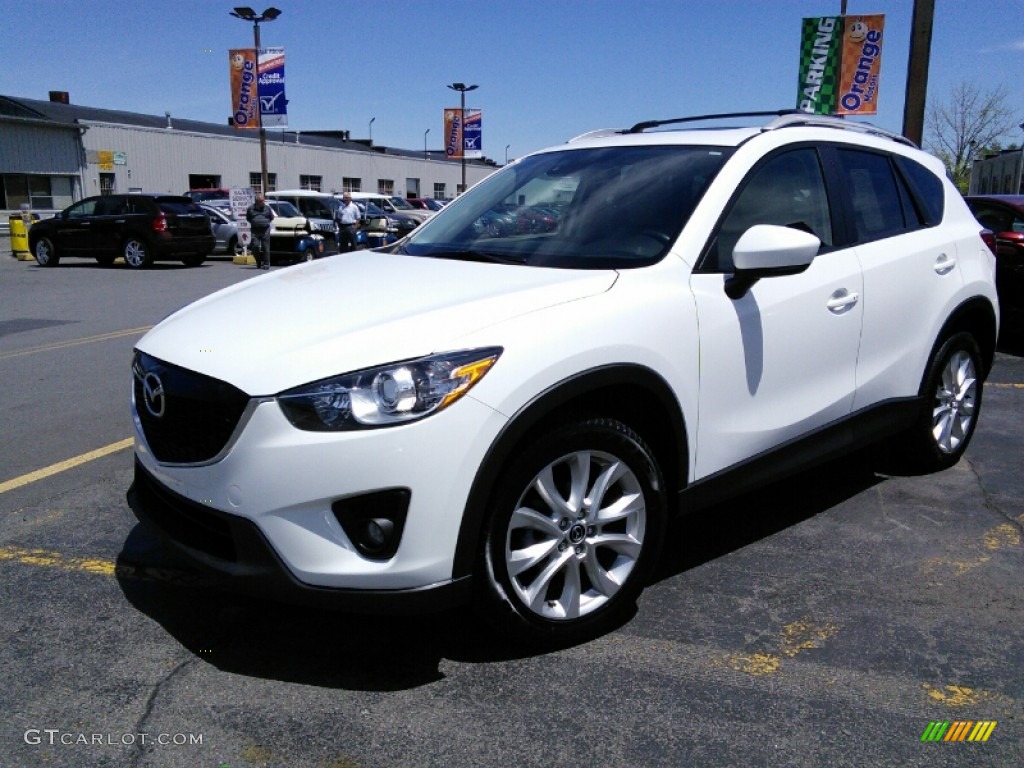 2014 CX-5 Grand Touring AWD - Crystal White Pearl Mica / Sand photo #2