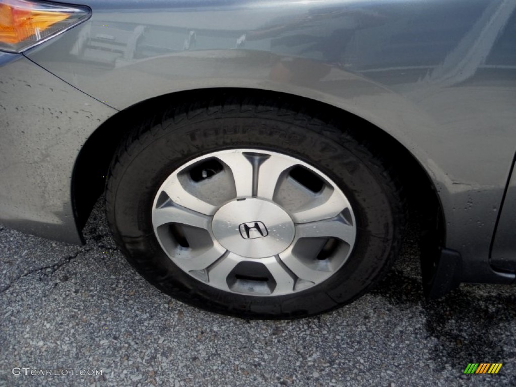 2012 Civic Hybrid Sedan - Polished Metal Metallic / Gray photo #5