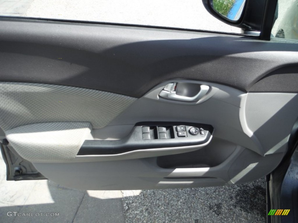 2012 Civic Hybrid Sedan - Polished Metal Metallic / Gray photo #11