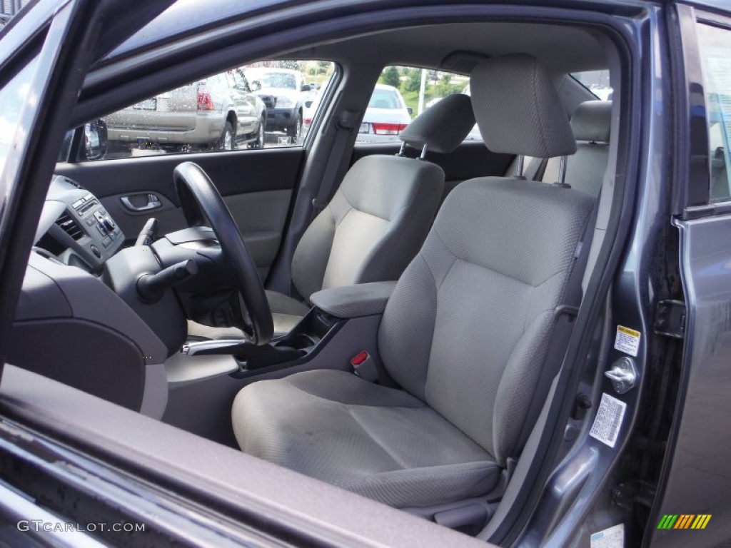 2012 Civic Hybrid Sedan - Polished Metal Metallic / Gray photo #13
