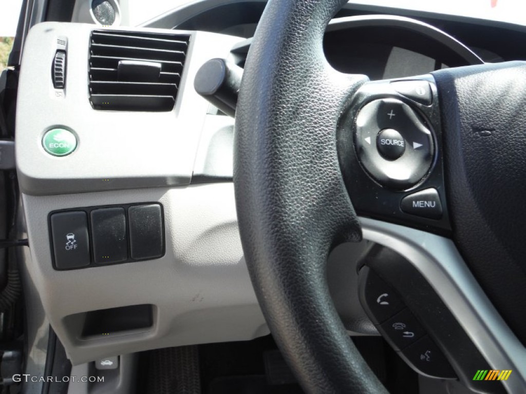 2012 Civic Hybrid Sedan - Polished Metal Metallic / Gray photo #16