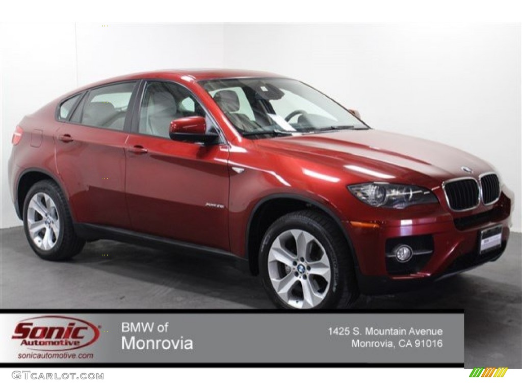 2011 X6 xDrive35i - Vermillion Red Metallic / Sand Beige photo #1