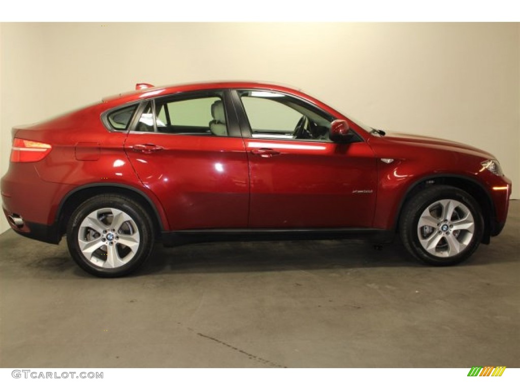2011 X6 xDrive35i - Vermillion Red Metallic / Sand Beige photo #2